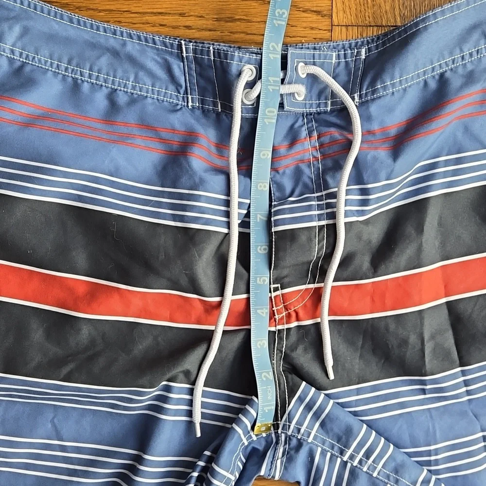 Gap Board Shorts Swim Trunks Lined Mens Large Beach Vacation Red White Blue